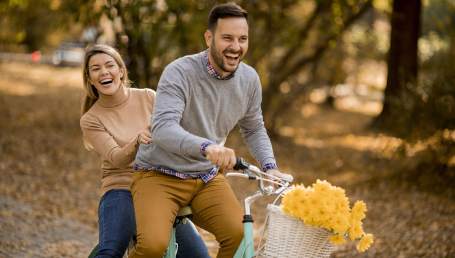 Couple cycling